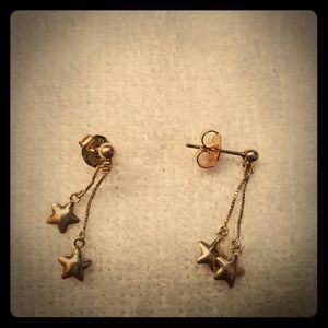 14k Italian stars charm earrings